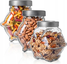 3x Ikea 1,7 L-es ételtároló tartály Granola Kávétartály