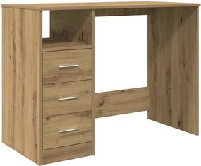 vidaXL kézműves tölgy színű szerelt fa íróasztal 102x50x76 cm