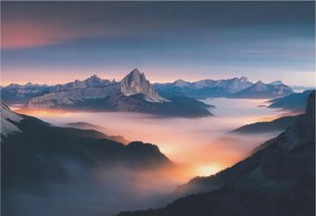 Stílusos Dekoratív Fotótapéta Flizelin Felkelő Nap 152x104 Ragasztó