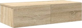 vidaXL Falipolc fiókokkal sonoma tölgy 60x26,5x15 cm műszaki fa