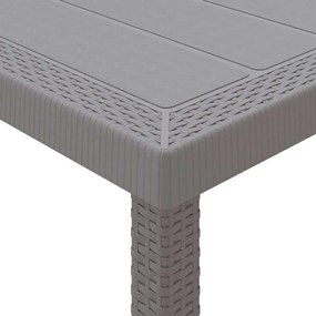 Kert étkező szett 17 pcs Világosszürke Polt rattan