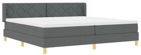 Boxspring ágy matraccal - Sötétszürke 200 x 200 cm - Textil