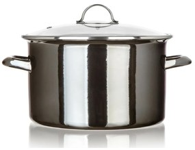 Banquet METALLIC Black 26 cm-es zománcozott fazék,6 l, fedővel, 26 cm