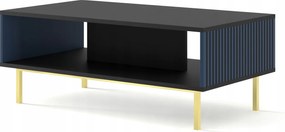 Dohányzóasztal Ravenna A 90x60 fekete sötétkék fém keret