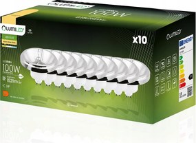 10x Led izzó GU10 AR111 ES111 15W 100W 3000K 24° Ezüst Lumiled