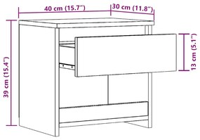 2 db antik fa forgácslap éjjeliszekrény 40 x 30 x 39 cm