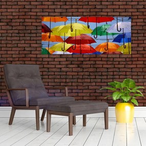 Színes esernyők képe (120x50 cm)