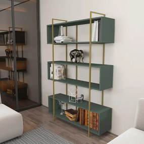 könyvespolc Bruti - Green, Gold