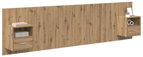 Fejtámla Szekrénnyel fiókkal 3 pcs Artisan tölgy Faanyag