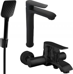 Mexen Pecos R62 fürdőkád szett, fekete - 72713R62-70