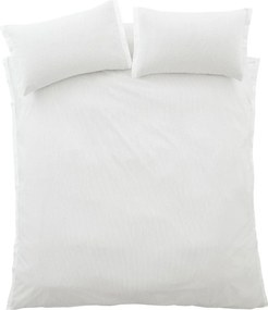 Világosszürke egyszemélyes pamut-perkál ágyneműhuzat 135x200 cm Seersucker Woven Stripe – Bianca