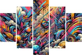 Kép - Színes graffiti (150x105 cm)