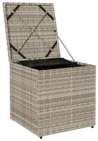 Kültéri Tároló Doboz Világosszürke és Sötétszürke Szintetikus rattan