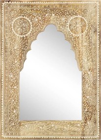 vidaXL kézzel festett tömör mangófa tükör 40 x 55 cm