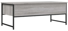 szürke sonoma színű szerelt fa dohányzóasztal 101x49x39,5 cm