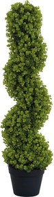 HOMCOM Mesterséges Spirális Eukaliptusz Növény Cserépben, UV Ellenálló, Belső és Külső Dekoráció, Magasság 90 cm, Zöld | Aosom
