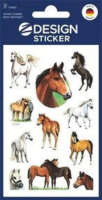 Matrica, papír, 2 ív, 76x120 mm, AVERY ZWECKFORM, Z-Design No.53483, csillogó lovak (AY53483)