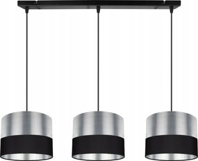 Mennyezeti Lámpa Függeszték Csillár Lámpabúra Króm Hármas Fekete Étkező