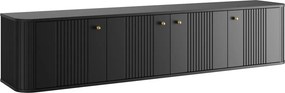 Vesper 4D fali TV szekrény 187 cm - fekete / arany fogantyúk