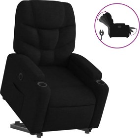 vidaXL elektromos felállást segítő fekete szövet dönthető fotel