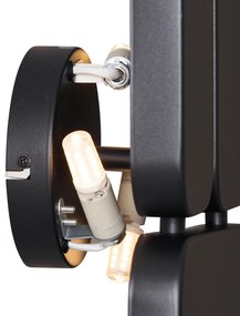 Design fali lámpa fekete 3-lámpás - Planes