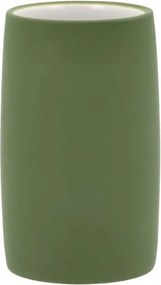 Mono fogkefetartó bögre, olívazöld, Södahl, ezüst