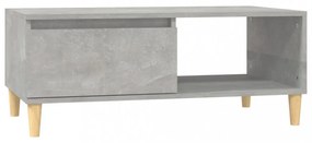 betonszürke szerelt fa dohányzóasztal 90x50x36,5 cm