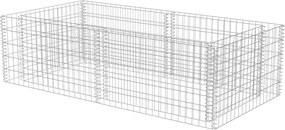 vidaXL horganyzott acél gabion virágtartó 180 x 90 x 50 cm