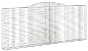 4 db íves horganyzott vas gabion kosár 400x30x160/180 cm