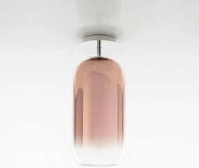 Artemide Gople mennyezeti lámpa, réz, designer fúvott üveg, E27, 20W