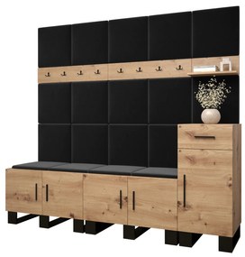 Előszobabútor Amanda 8 (artisan tölgy + fekete). 1085924