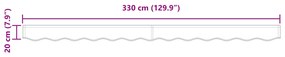 Napellenző Függöny 3,5 m-es Keretre Fekete 3,3x0,2 m