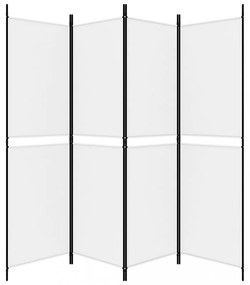 4 paneles fehér szövet térelválasztó 200x180 cm