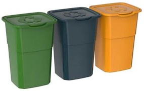 Szemétkosár szelektív hulladékgyűjtésre Eco 3 Master 50 l, 3 db