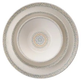 18 darabos étkészlet zöld/porcelán