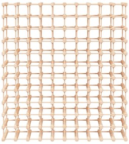 Tömör fenyőfa bortartó 120 palackhoz 112,5x23x123,5 cm