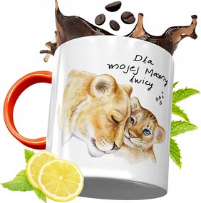 Narancssárga Bögre Anyukáknak Anyák Napjára fényképes nyomattal