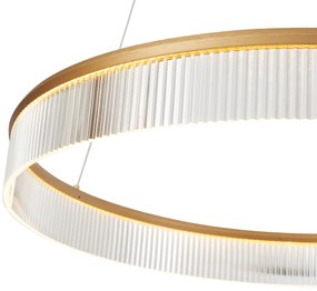 Modern függőlámpa sárgaréz 78cm LED-del, 3 lépésben dimmelhető - Anello Chandelier