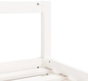 fehér tömör fenyőfa gyerekágykeret fiókokkal 80 x 200 cm