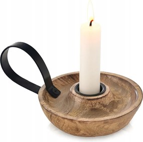 Gyertyatartó Fa állvány gyertyatartó teamécses asztal fogantyúval