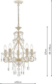 Laura Ashley Shamley 3519754-Q Csillár 5x60W/E14 IP20