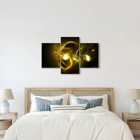 Absztrakt kép sárga gömbök (90x60 cm)