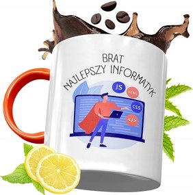 Narancssárga Bögre Testvérnek Ajándékba, fényképes nyomattal