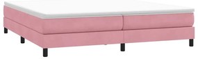 vidaXL rózsaszín bársony rugós ágy matrac nélkül 200x220 cm