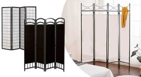 4 paneles térelválasztó paraván-japán stílusú