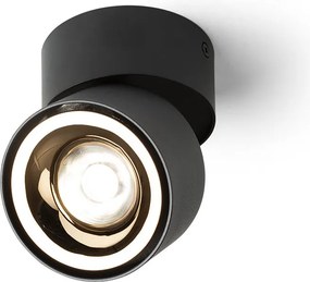 RENDL ALBANO felületre szerelhető fekete/aranysárga 230V LED 5W 24° 3000K