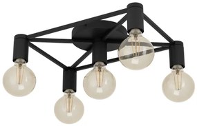Eglo 43721 - Mennyezeti lámpa SPEKE 5xE27/40W/230V fekete