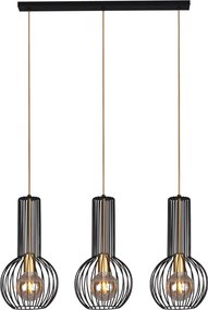 KAJA K-4521 ARVI BLACK Többágú Függesztett Lámpa Fekete E27 IP20