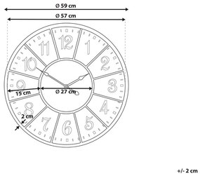 Színes falióra ⌀ 59 cm BOSWIL Beliani