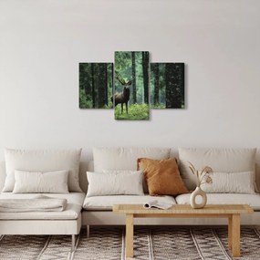 Kép - Szarvas egy mély erdőben (90x60 cm)